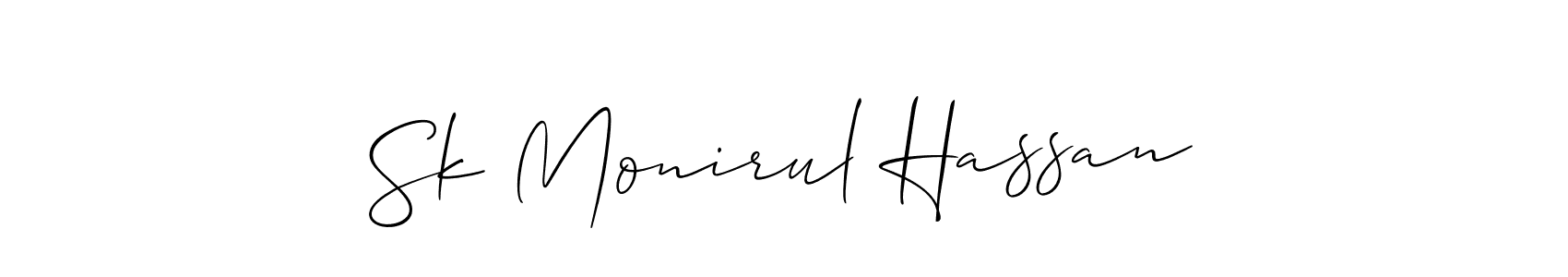 Also You can easily find your signature by using the search form. We will create Sk Monirul Hassan name handwritten signature images for you free of cost using Allison_Script sign style. Sk Monirul Hassan signature style 2 images and pictures png