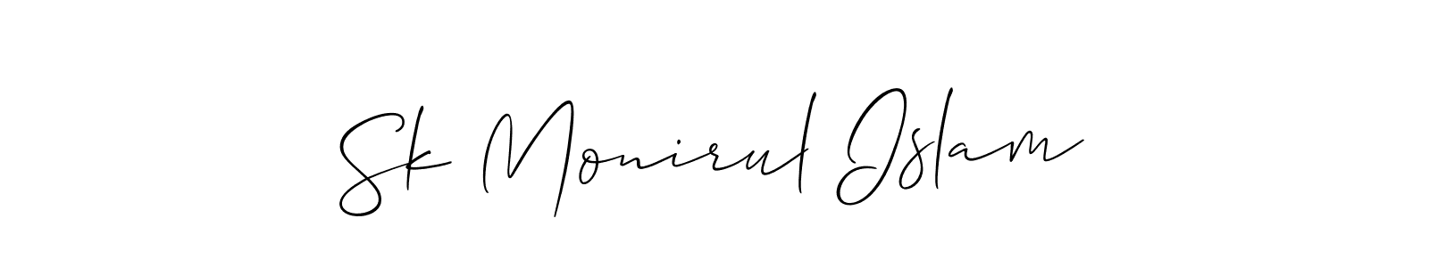 This is the best signature style for the Sk Monirul Islam name. Also you like these signature font (Allison_Script). Mix name signature. Sk Monirul Islam signature style 2 images and pictures png