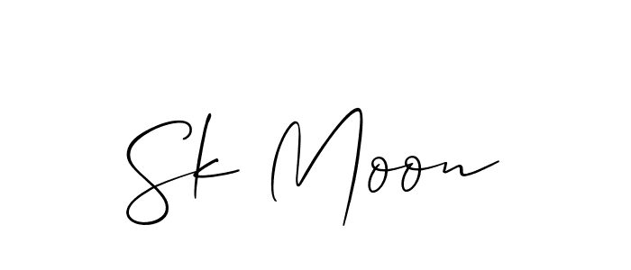 Create a beautiful signature design for name Sk Moon. With this signature (Allison_Script) fonts, you can make a handwritten signature for free. Sk Moon signature style 2 images and pictures png