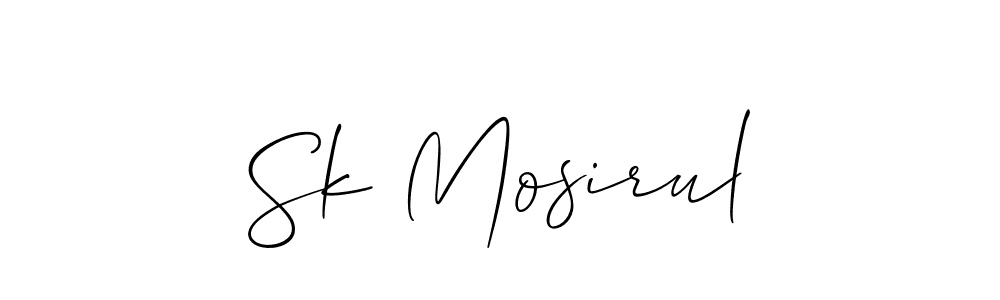 Make a beautiful signature design for name Sk Mosirul. With this signature (Allison_Script) style, you can create a handwritten signature for free. Sk Mosirul signature style 2 images and pictures png