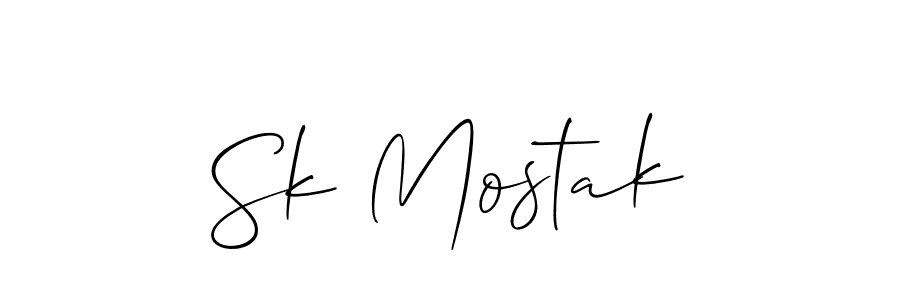 Sk Mostak stylish signature style. Best Handwritten Sign (Allison_Script) for my name. Handwritten Signature Collection Ideas for my name Sk Mostak. Sk Mostak signature style 2 images and pictures png