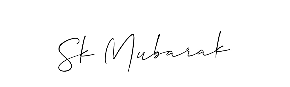 Use a signature maker to create a handwritten signature online. With this signature software, you can design (Allison_Script) your own signature for name Sk Mubarak. Sk Mubarak signature style 2 images and pictures png