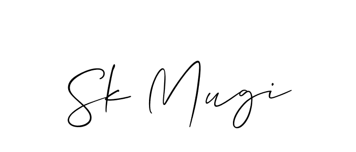 You should practise on your own different ways (Allison_Script) to write your name (Sk Mugi) in signature. don't let someone else do it for you. Sk Mugi signature style 2 images and pictures png