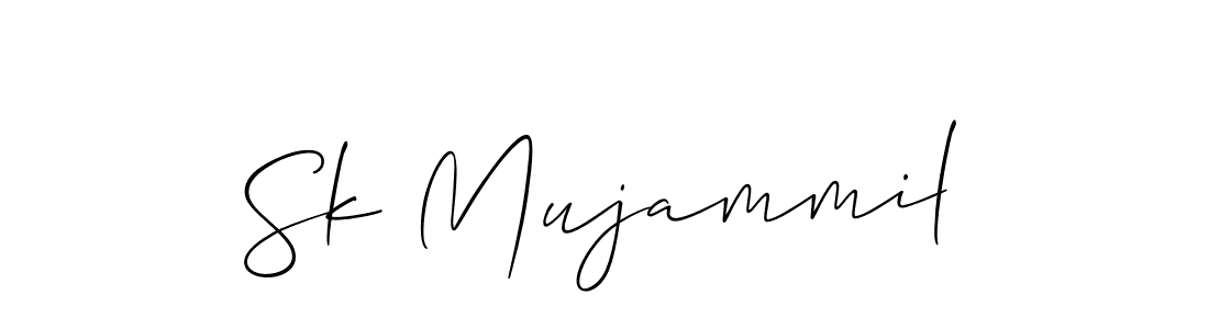 How to Draw Sk Mujammil signature style? Allison_Script is a latest design signature styles for name Sk Mujammil. Sk Mujammil signature style 2 images and pictures png