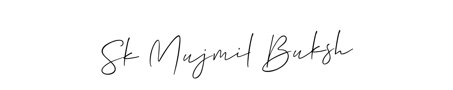 It looks lik you need a new signature style for name Sk Mujmil Buksh. Design unique handwritten (Allison_Script) signature with our free signature maker in just a few clicks. Sk Mujmil Buksh signature style 2 images and pictures png