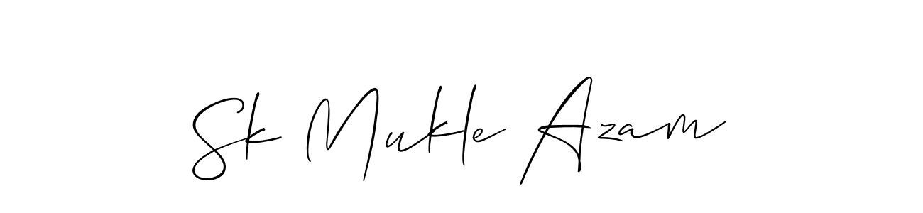 Also we have Sk Mukle Azam name is the best signature style. Create professional handwritten signature collection using Allison_Script autograph style. Sk Mukle Azam signature style 2 images and pictures png