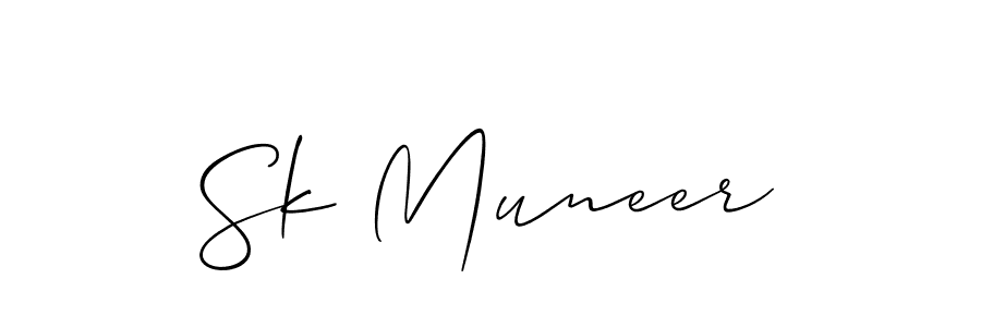 Sk Muneer stylish signature style. Best Handwritten Sign (Allison_Script) for my name. Handwritten Signature Collection Ideas for my name Sk Muneer. Sk Muneer signature style 2 images and pictures png