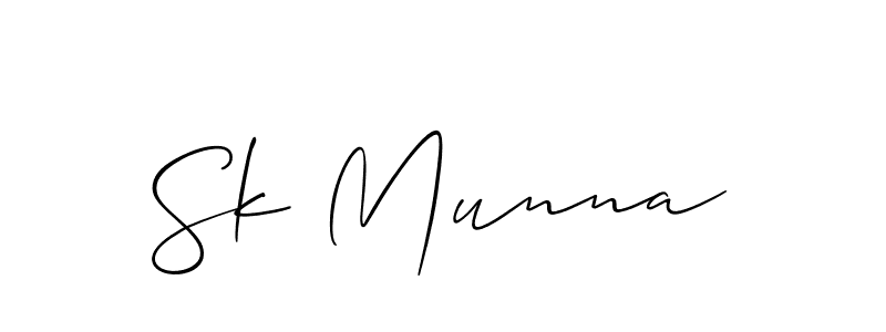 How to Draw Sk Munna signature style? Allison_Script is a latest design signature styles for name Sk Munna. Sk Munna signature style 2 images and pictures png