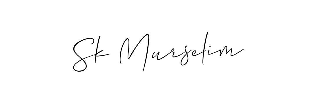 Make a beautiful signature design for name Sk Murselim. With this signature (Allison_Script) style, you can create a handwritten signature for free. Sk Murselim signature style 2 images and pictures png