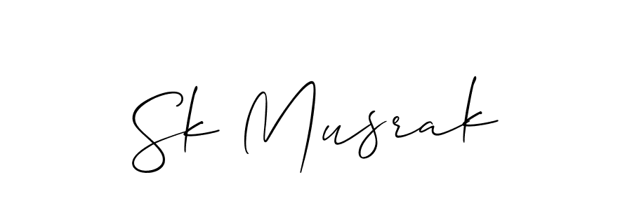 The best way (Allison_Script) to make a short signature is to pick only two or three words in your name. The name Sk Musrak include a total of six letters. For converting this name. Sk Musrak signature style 2 images and pictures png