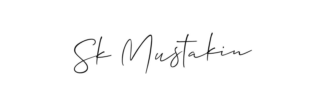 How to Draw Sk Mustakin signature style? Allison_Script is a latest design signature styles for name Sk Mustakin. Sk Mustakin signature style 2 images and pictures png