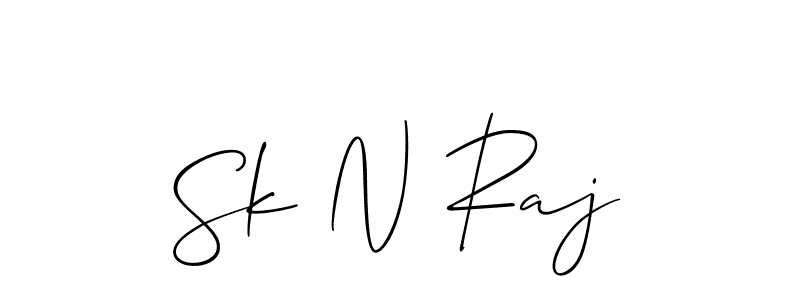 Create a beautiful signature design for name Sk N Raj. With this signature (Allison_Script) fonts, you can make a handwritten signature for free. Sk N Raj signature style 2 images and pictures png