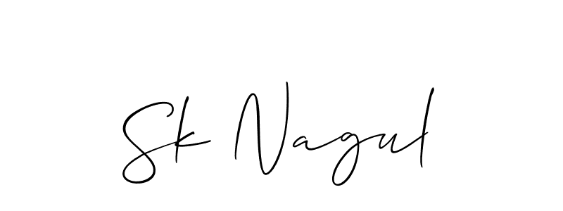 It looks lik you need a new signature style for name Sk Nagul. Design unique handwritten (Allison_Script) signature with our free signature maker in just a few clicks. Sk Nagul signature style 2 images and pictures png