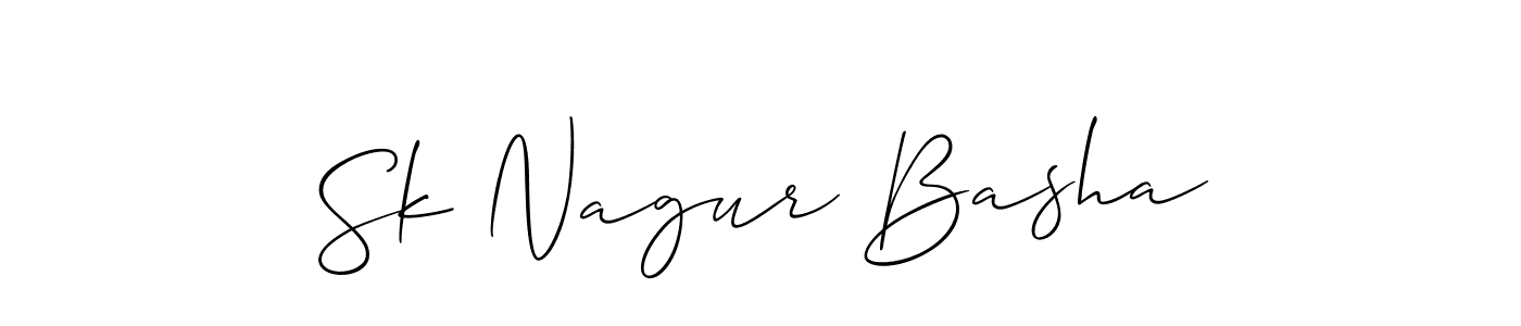 This is the best signature style for the Sk Nagur Basha name. Also you like these signature font (Allison_Script). Mix name signature. Sk Nagur Basha signature style 2 images and pictures png