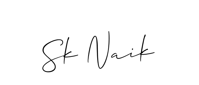 How to Draw Sk Naik signature style? Allison_Script is a latest design signature styles for name Sk Naik. Sk Naik signature style 2 images and pictures png