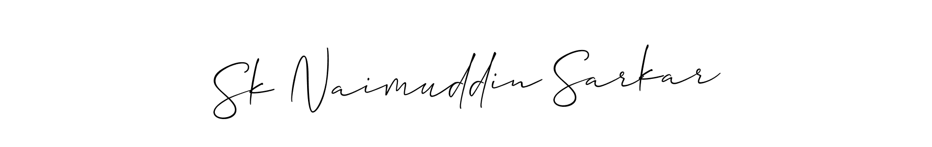 Also You can easily find your signature by using the search form. We will create Sk Naimuddin Sarkar name handwritten signature images for you free of cost using Allison_Script sign style. Sk Naimuddin Sarkar signature style 2 images and pictures png