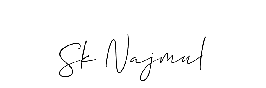 Similarly Allison_Script is the best handwritten signature design. Signature creator online .You can use it as an online autograph creator for name Sk Najmul. Sk Najmul signature style 2 images and pictures png