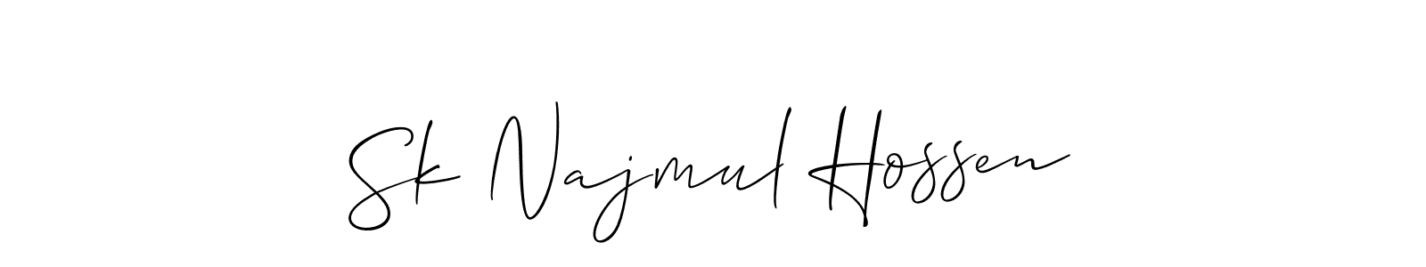 Sk Najmul Hossen stylish signature style. Best Handwritten Sign (Allison_Script) for my name. Handwritten Signature Collection Ideas for my name Sk Najmul Hossen. Sk Najmul Hossen signature style 2 images and pictures png