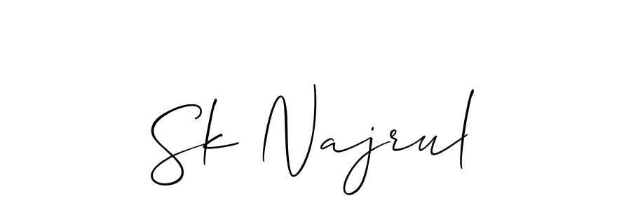 Also we have Sk Najrul name is the best signature style. Create professional handwritten signature collection using Allison_Script autograph style. Sk Najrul signature style 2 images and pictures png