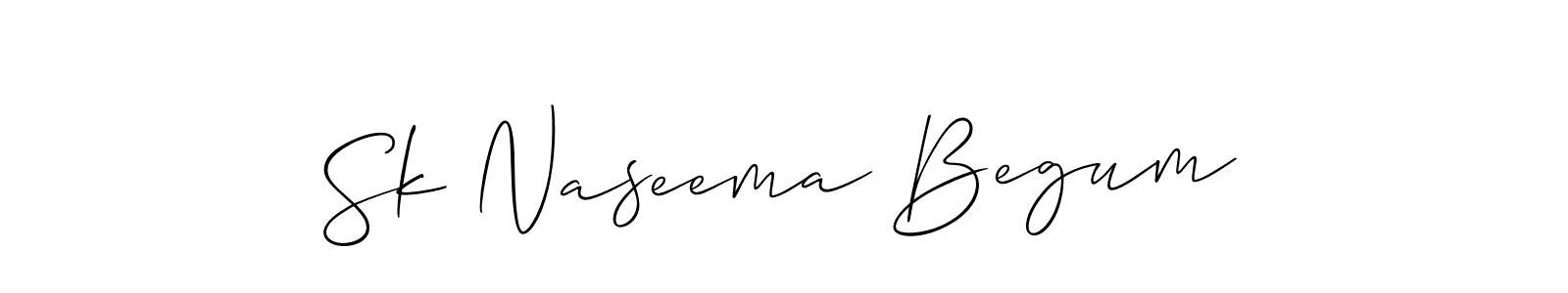 Create a beautiful signature design for name Sk Naseema Begum. With this signature (Allison_Script) fonts, you can make a handwritten signature for free. Sk Naseema Begum signature style 2 images and pictures png