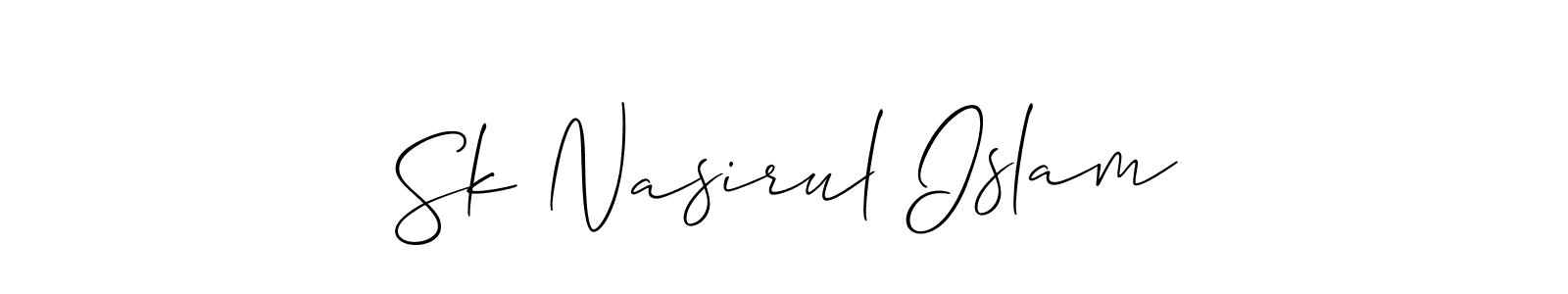 if you are searching for the best signature style for your name Sk Nasirul Islam. so please give up your signature search. here we have designed multiple signature styles  using Allison_Script. Sk Nasirul Islam signature style 2 images and pictures png