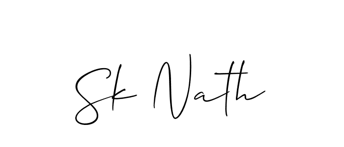 It looks lik you need a new signature style for name Sk Nath. Design unique handwritten (Allison_Script) signature with our free signature maker in just a few clicks. Sk Nath signature style 2 images and pictures png