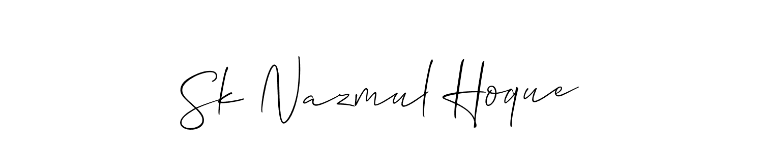 Design your own signature with our free online signature maker. With this signature software, you can create a handwritten (Allison_Script) signature for name Sk Nazmul Hoque. Sk Nazmul Hoque signature style 2 images and pictures png