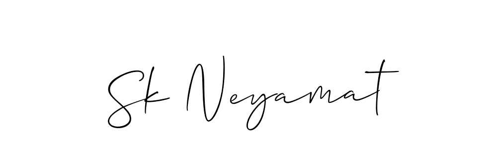 How to Draw Sk Neyamat signature style? Allison_Script is a latest design signature styles for name Sk Neyamat. Sk Neyamat signature style 2 images and pictures png