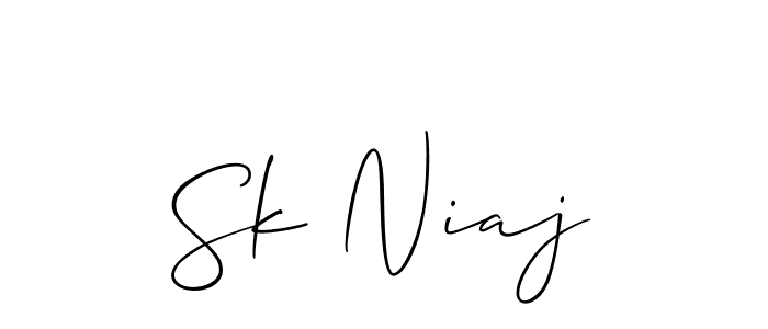 Sk Niaj stylish signature style. Best Handwritten Sign (Allison_Script) for my name. Handwritten Signature Collection Ideas for my name Sk Niaj. Sk Niaj signature style 2 images and pictures png