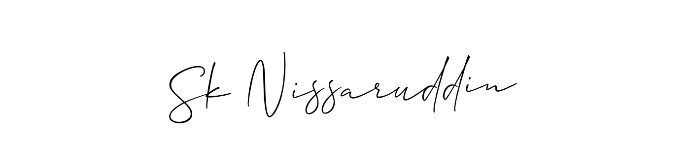 How to make Sk Nissaruddin signature? Allison_Script is a professional autograph style. Create handwritten signature for Sk Nissaruddin name. Sk Nissaruddin signature style 2 images and pictures png