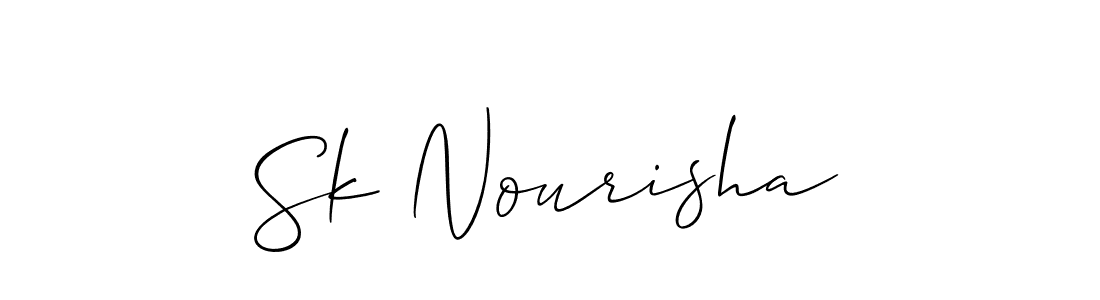 How to make Sk Nourisha signature? Allison_Script is a professional autograph style. Create handwritten signature for Sk Nourisha name. Sk Nourisha signature style 2 images and pictures png