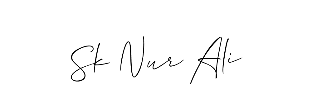 How to make Sk Nur Ali signature? Allison_Script is a professional autograph style. Create handwritten signature for Sk Nur Ali name. Sk Nur Ali signature style 2 images and pictures png