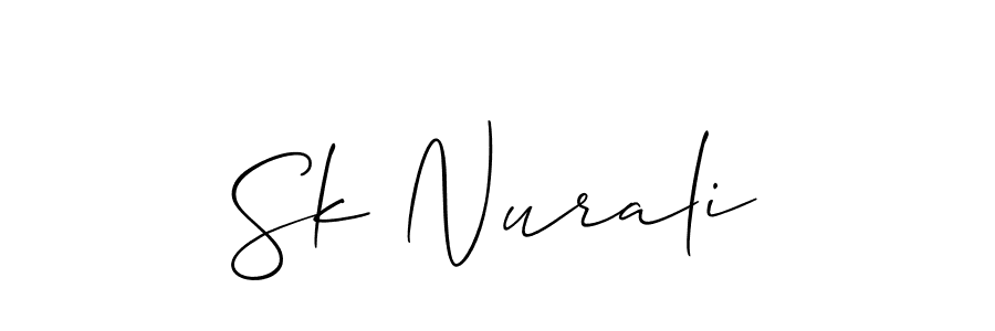 Also we have Sk Nurali name is the best signature style. Create professional handwritten signature collection using Allison_Script autograph style. Sk Nurali signature style 2 images and pictures png