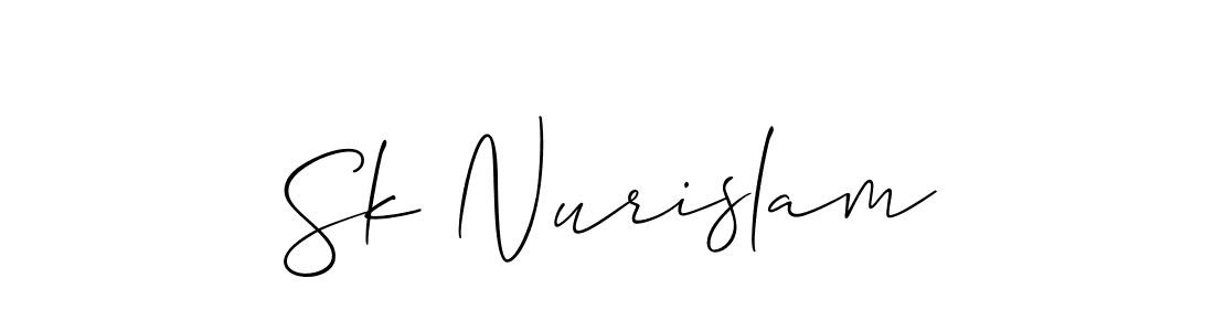You should practise on your own different ways (Allison_Script) to write your name (Sk Nurislam) in signature. don't let someone else do it for you. Sk Nurislam signature style 2 images and pictures png