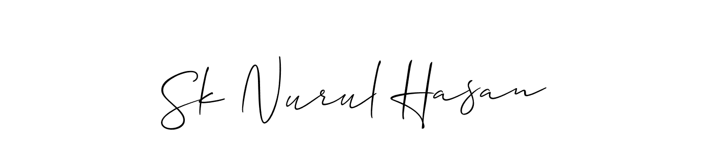 Sk Nurul Hasan stylish signature style. Best Handwritten Sign (Allison_Script) for my name. Handwritten Signature Collection Ideas for my name Sk Nurul Hasan. Sk Nurul Hasan signature style 2 images and pictures png