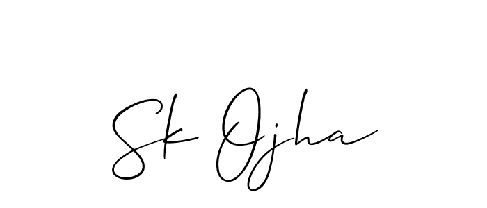 Design your own signature with our free online signature maker. With this signature software, you can create a handwritten (Allison_Script) signature for name Sk Ojha. Sk Ojha signature style 2 images and pictures png