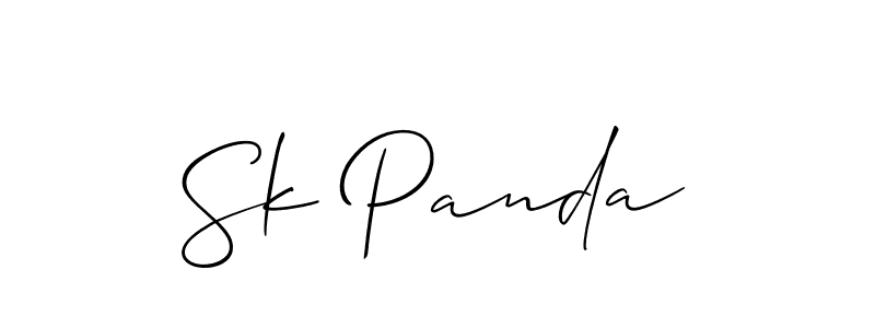 Sk Panda stylish signature style. Best Handwritten Sign (Allison_Script) for my name. Handwritten Signature Collection Ideas for my name Sk Panda. Sk Panda signature style 2 images and pictures png
