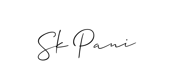 Make a short Sk Pani signature style. Manage your documents anywhere anytime using Allison_Script. Create and add eSignatures, submit forms, share and send files easily. Sk Pani signature style 2 images and pictures png