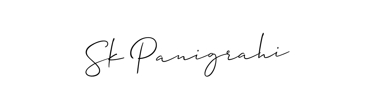 Create a beautiful signature design for name Sk Panigrahi. With this signature (Allison_Script) fonts, you can make a handwritten signature for free. Sk Panigrahi signature style 2 images and pictures png