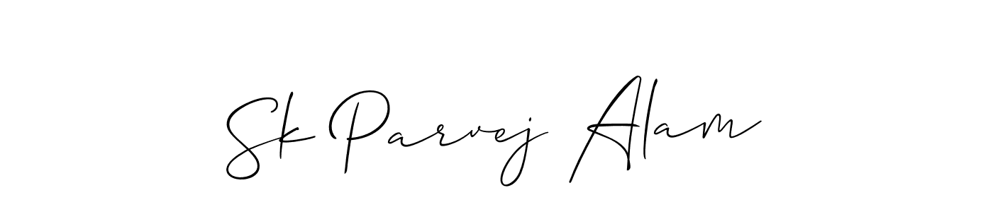Make a short Sk Parvej Alam signature style. Manage your documents anywhere anytime using Allison_Script. Create and add eSignatures, submit forms, share and send files easily. Sk Parvej Alam signature style 2 images and pictures png