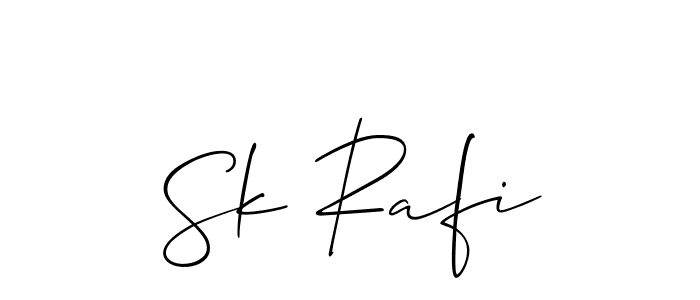 It looks lik you need a new signature style for name Sk Rafi. Design unique handwritten (Allison_Script) signature with our free signature maker in just a few clicks. Sk Rafi signature style 2 images and pictures png