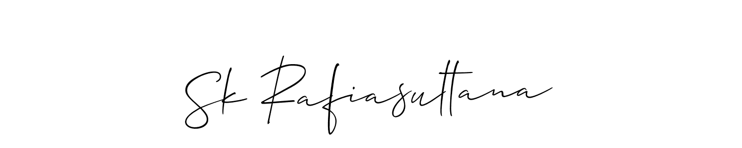 How to make Sk Rafiasultana signature? Allison_Script is a professional autograph style. Create handwritten signature for Sk Rafiasultana name. Sk Rafiasultana signature style 2 images and pictures png