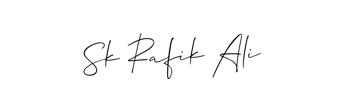 Similarly Allison_Script is the best handwritten signature design. Signature creator online .You can use it as an online autograph creator for name Sk Rafik Ali. Sk Rafik Ali signature style 2 images and pictures png