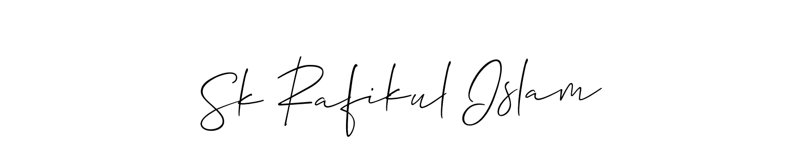 Also we have Sk Rafikul Islam name is the best signature style. Create professional handwritten signature collection using Allison_Script autograph style. Sk Rafikul Islam signature style 2 images and pictures png