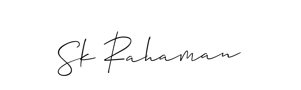 You should practise on your own different ways (Allison_Script) to write your name (Sk Rahaman) in signature. don't let someone else do it for you. Sk Rahaman signature style 2 images and pictures png