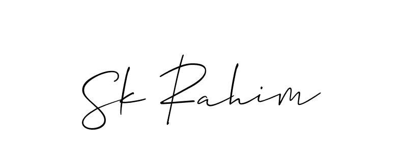 It looks lik you need a new signature style for name Sk Rahim. Design unique handwritten (Allison_Script) signature with our free signature maker in just a few clicks. Sk Rahim signature style 2 images and pictures png