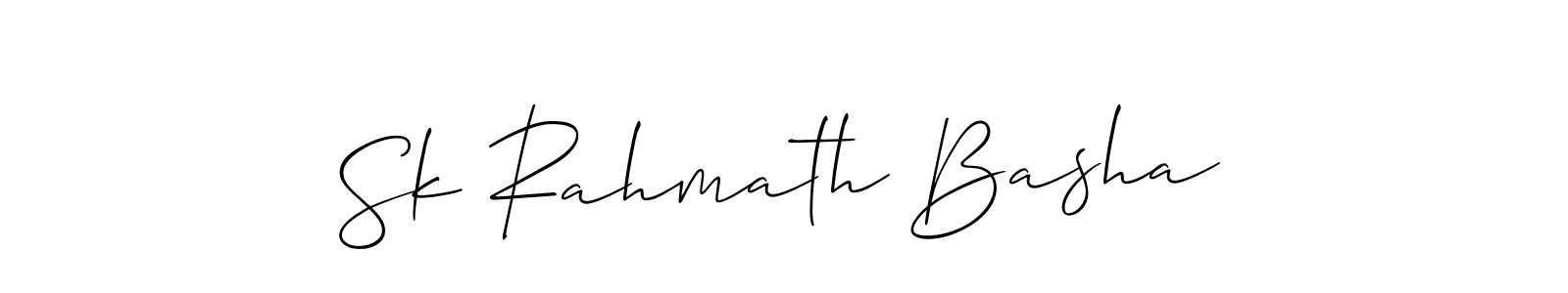 Use a signature maker to create a handwritten signature online. With this signature software, you can design (Allison_Script) your own signature for name Sk Rahmath Basha. Sk Rahmath Basha signature style 2 images and pictures png