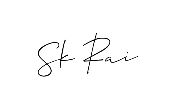 Similarly Allison_Script is the best handwritten signature design. Signature creator online .You can use it as an online autograph creator for name Sk Rai. Sk Rai signature style 2 images and pictures png