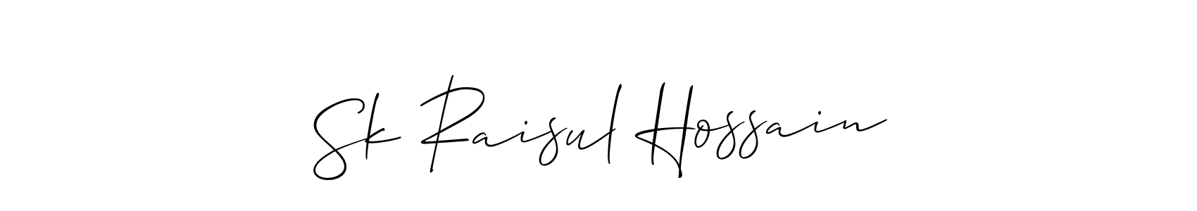 Also we have Sk Raisul Hossain name is the best signature style. Create professional handwritten signature collection using Allison_Script autograph style. Sk Raisul Hossain signature style 2 images and pictures png