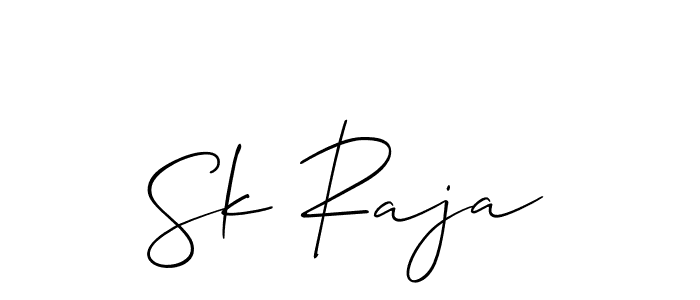 The best way (Allison_Script) to make a short signature is to pick only two or three words in your name. The name Sk Raja include a total of six letters. For converting this name. Sk Raja signature style 2 images and pictures png